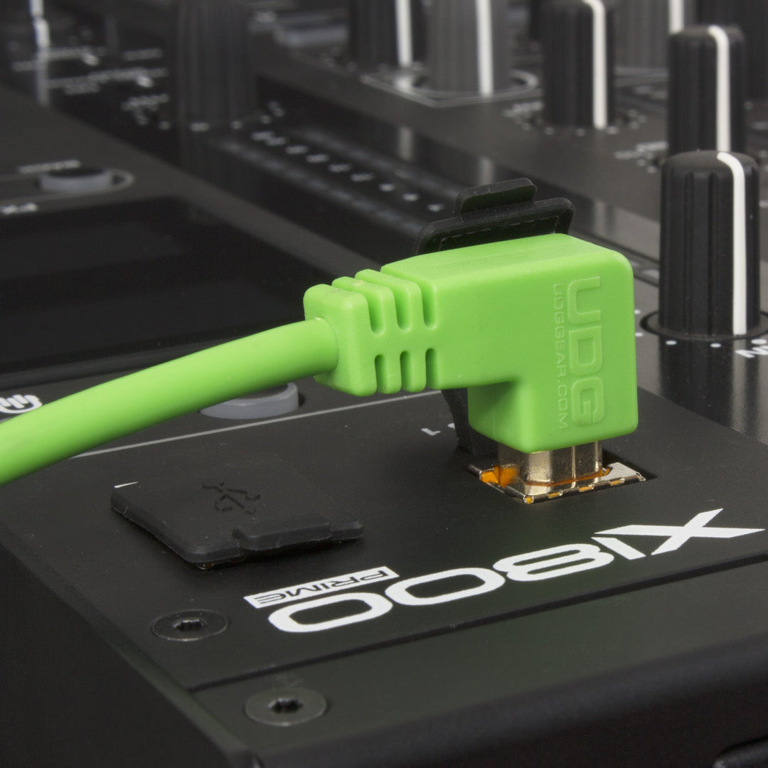 UDG Ultimate Audio Cable USB 2.0 A-B Vert Coudé 1m
