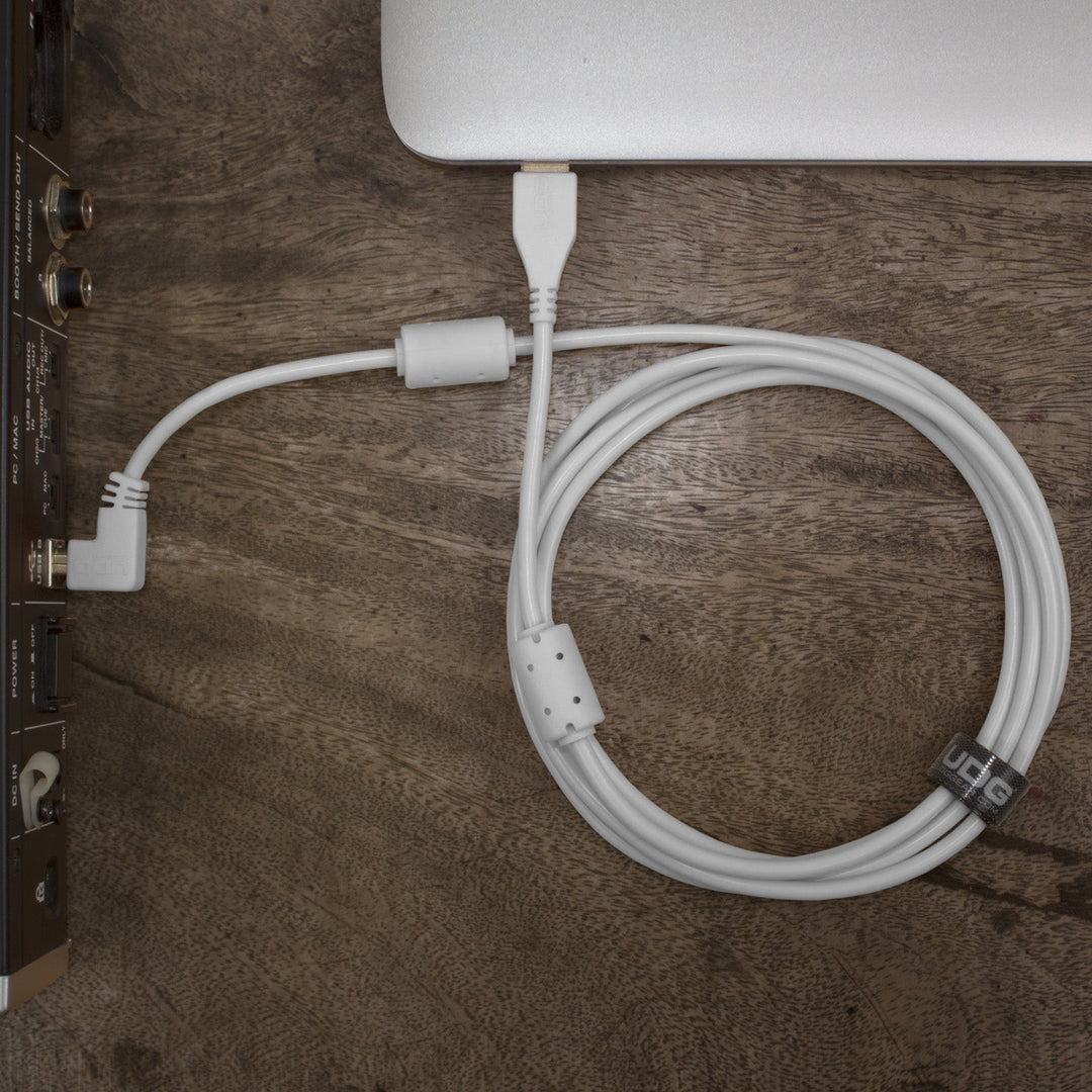 UDG Ultimate Audio Cable USB 2.0 A-B Blanc Coudé 3m