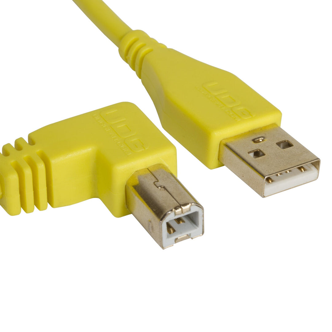 UDG Ultimate Audio Cable USB 2.0 A-B Jaune Coudé 2m