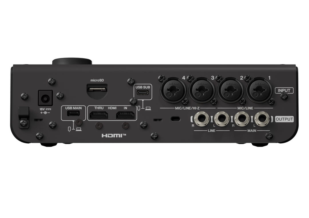 Yamaha URX44V Interface audio/vidéo USB-C (Noir) - Version vidéo