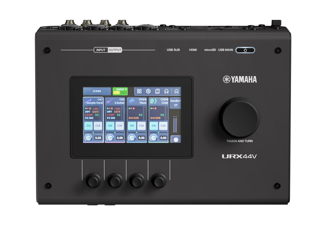 Yamaha URX44V Interface audio/vidéo USB-C (Noir) - Version vidéo