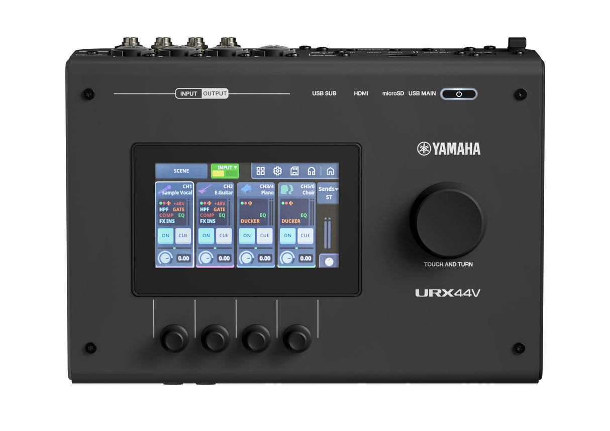 Yamaha URX44V USB-C Audio/Video Interface (Black) - Video Version