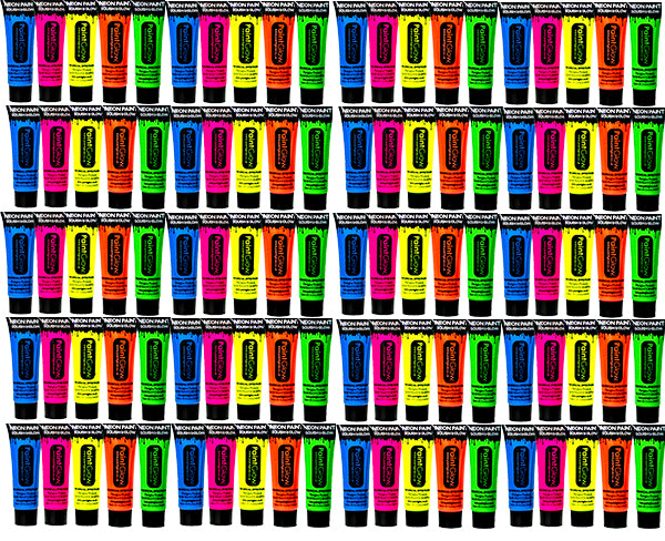 UV face and body paint for 100 people