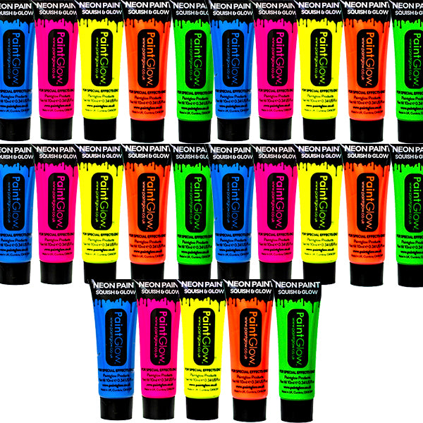 Peinture UV pour Visage et Corps pour 25 Personnes