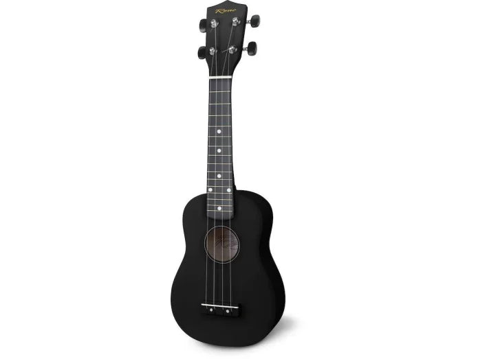 Reno RU150 Soprano Ukulele (Black) Starter Kit