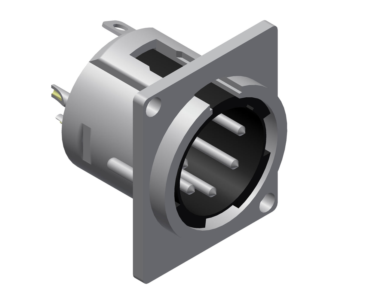 XLR chassis 5-pole han D-series