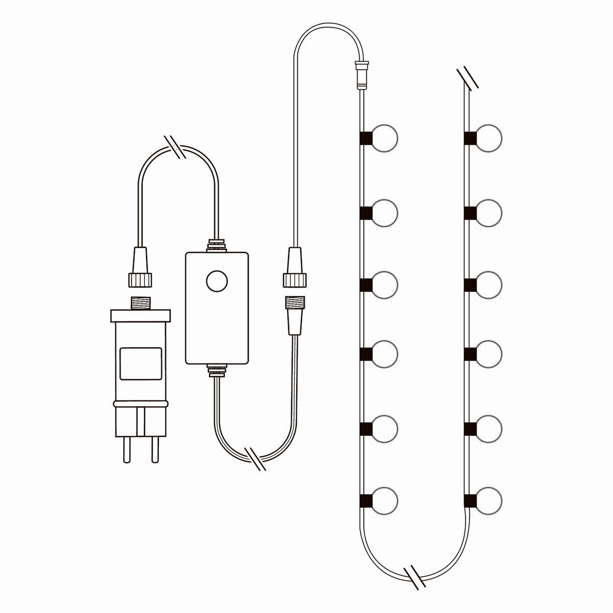 SmartLife Guirlande Décorative avec 48 Ampoules LED