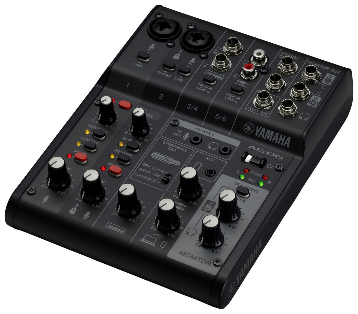 Yamaha AG06 MkII Live Streaming Mixer (Black)