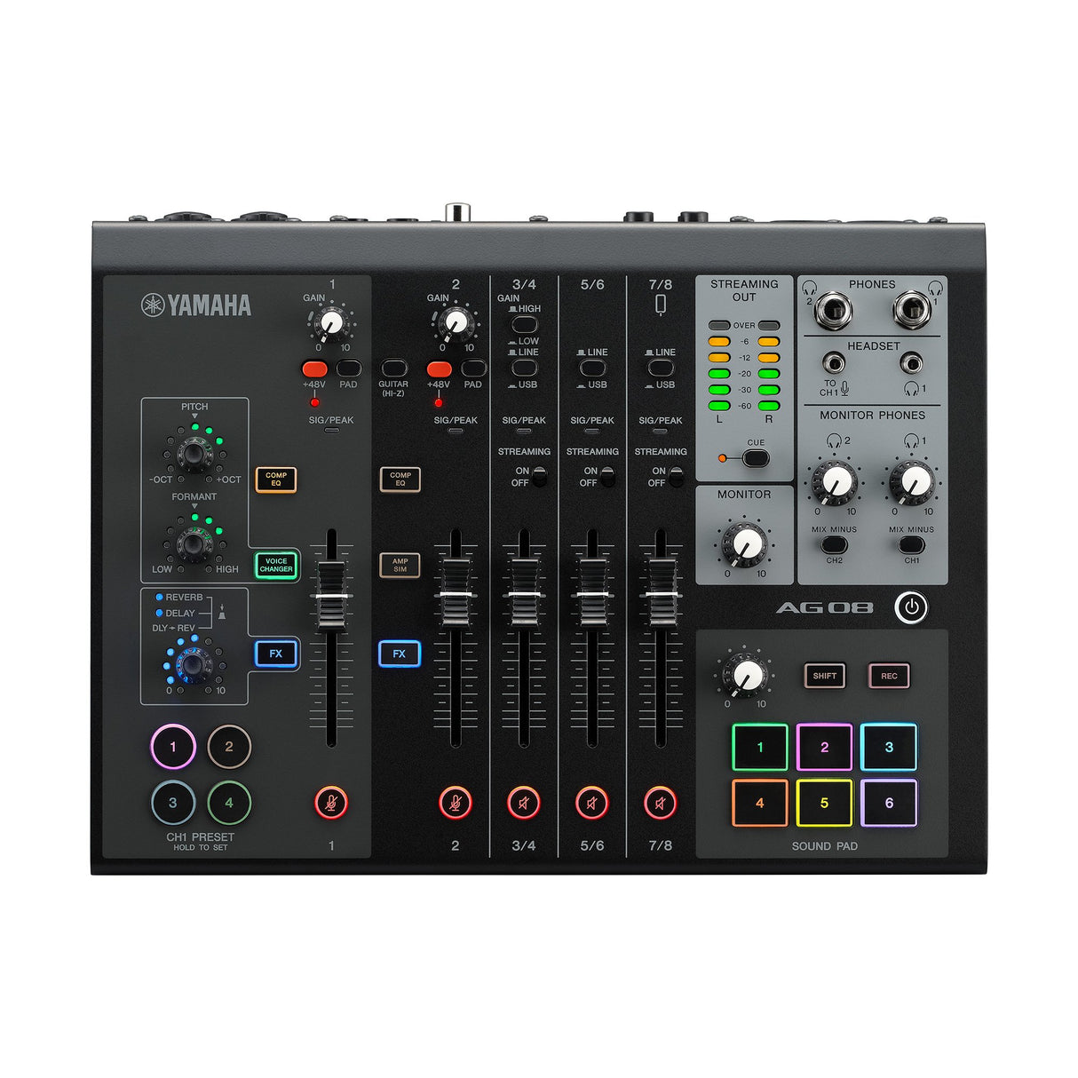 Yamaha AG08 Live Streaming Mixer (Black)