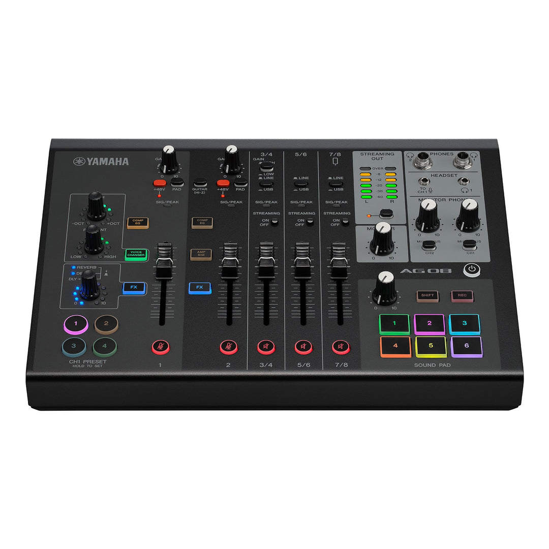 Yamaha AG08 - Mixeur pour streaming en direct (Noir)