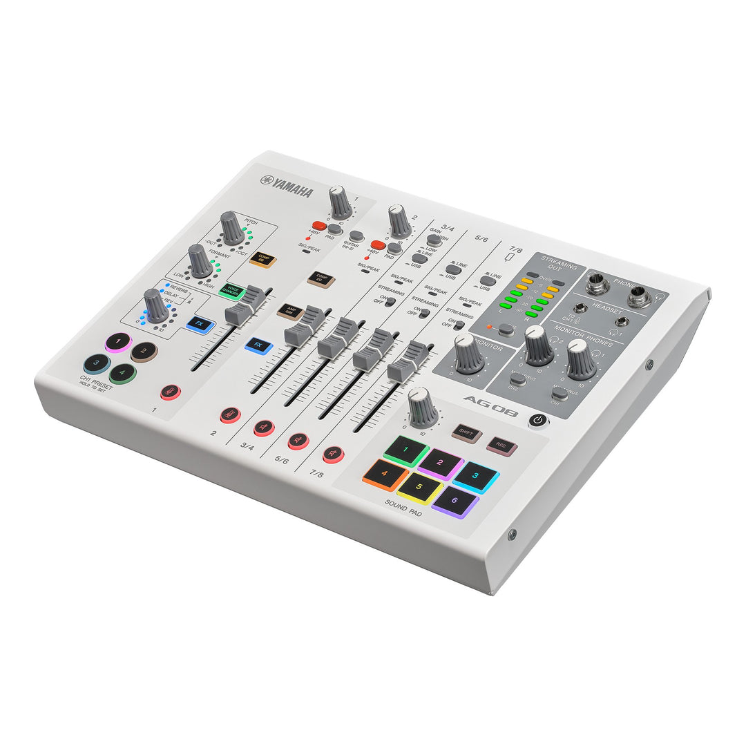 Yamaha AG08 - Mixeur pour streaming en direct (Blanc)