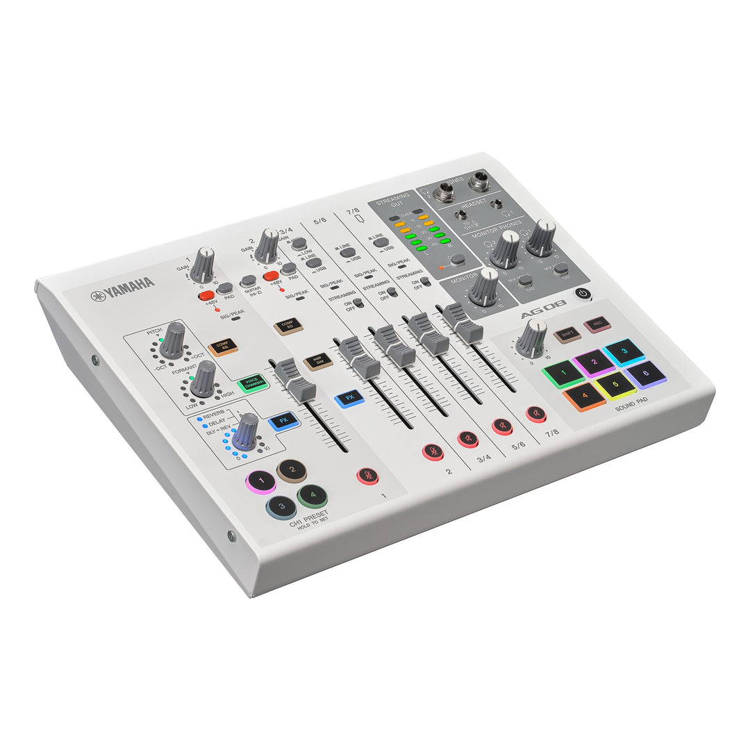 Yamaha AG08 - Mixeur pour streaming en direct (Blanc)