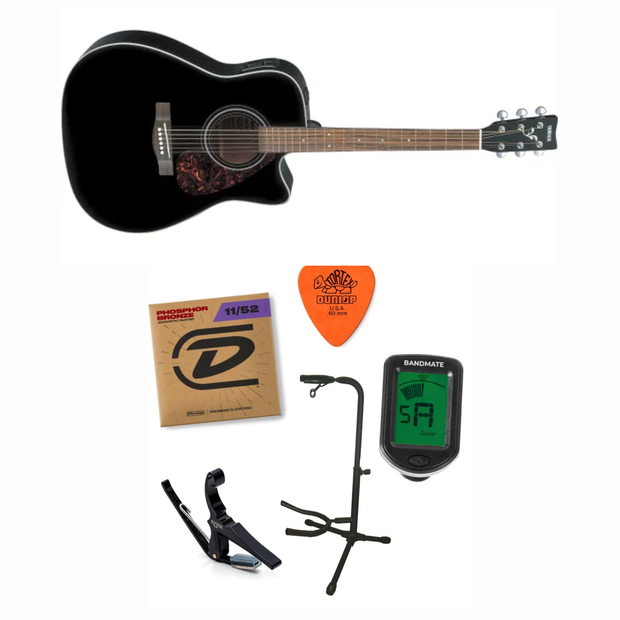 Yamaha FX370C Electronic Acoustic Guitar (Black)