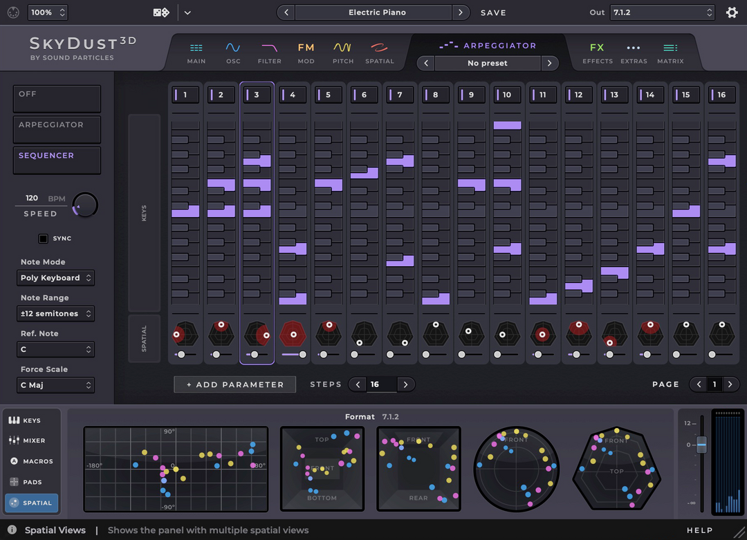 SkyDust 3D Synthétiseur immersif Plug-In