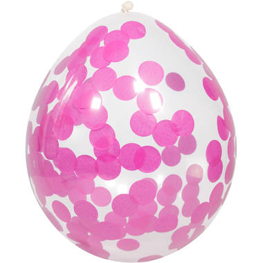 Ballons avec Confettis (Rose, 30cm)