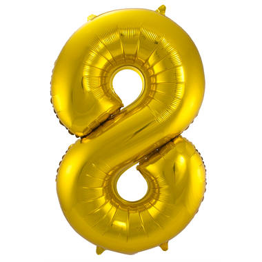 Ballon en Forme de Chiffre 8 (Or, 86 cm)