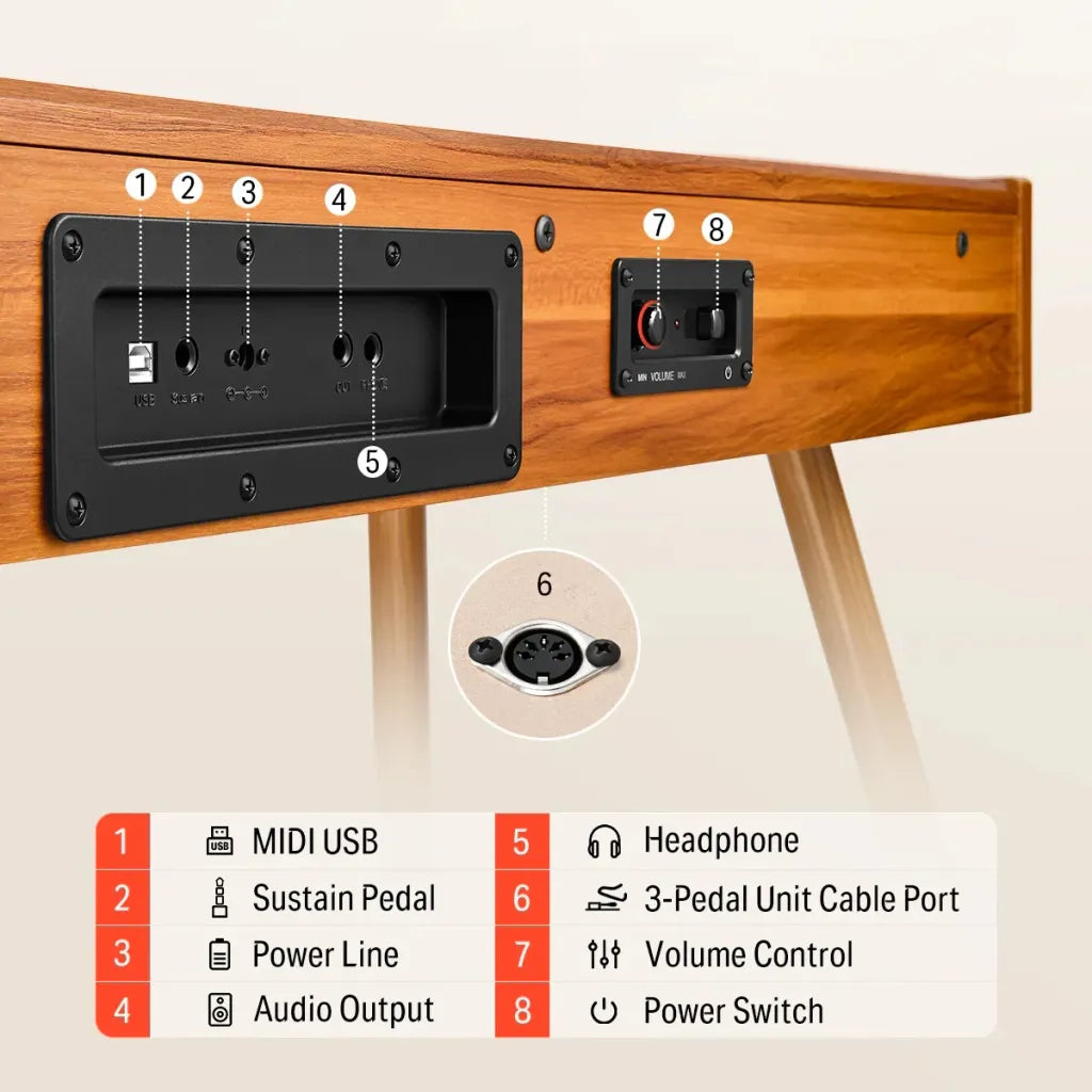Donner DDP-80 digital piano wood