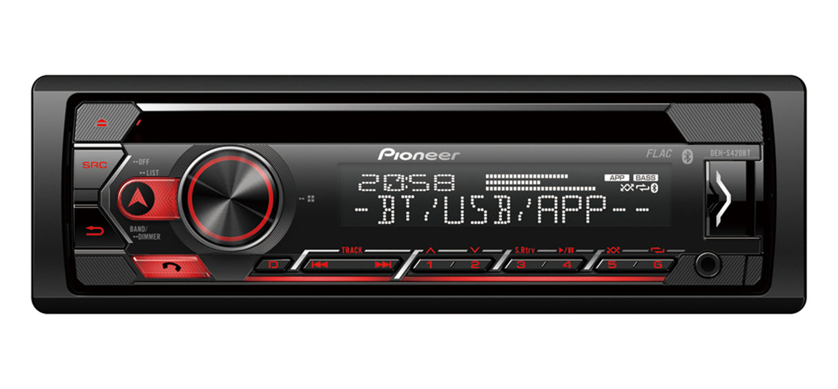 Pioneer DEH-S420BT Autoradio 1-DIN avec CD, Bluetooth et USB