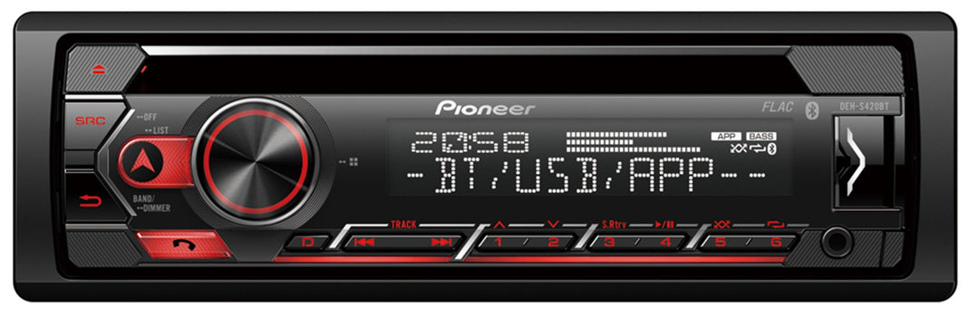 Pioneer DEH-S420BT Autoradio 1-DIN avec CD, Bluetooth et USB