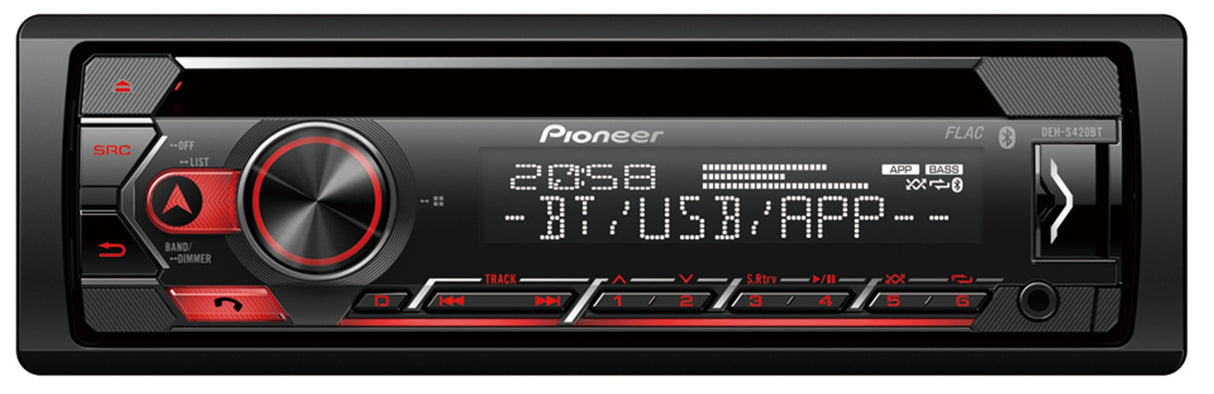 Pioneer DEH-S420BT Autoradio 1-DIN avec CD, Bluetooth et USB