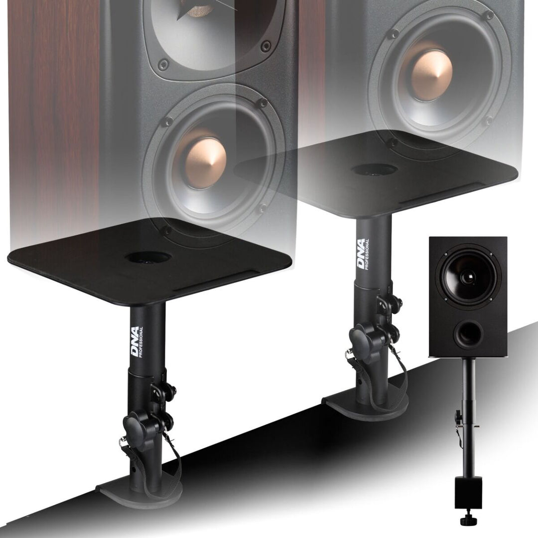 Supports de moniteurs de studio avec pince de bureau (2 pièces)