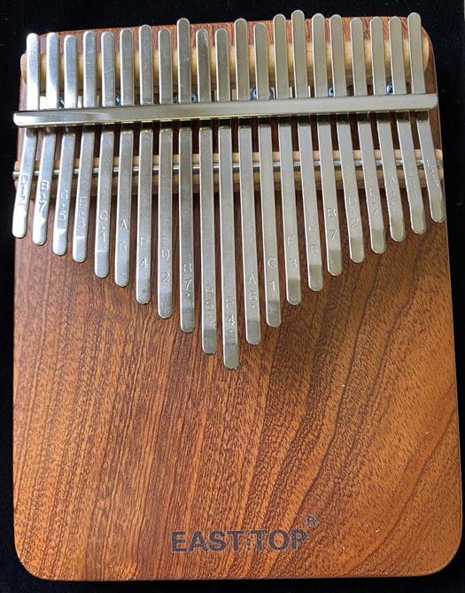 Kalimba 21 tonalités avec corps en acajou. Easttop EK02