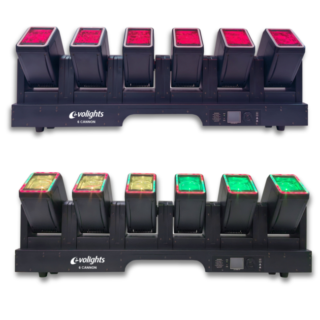 Evolights 6 canons mobiles 6x60W RGBW