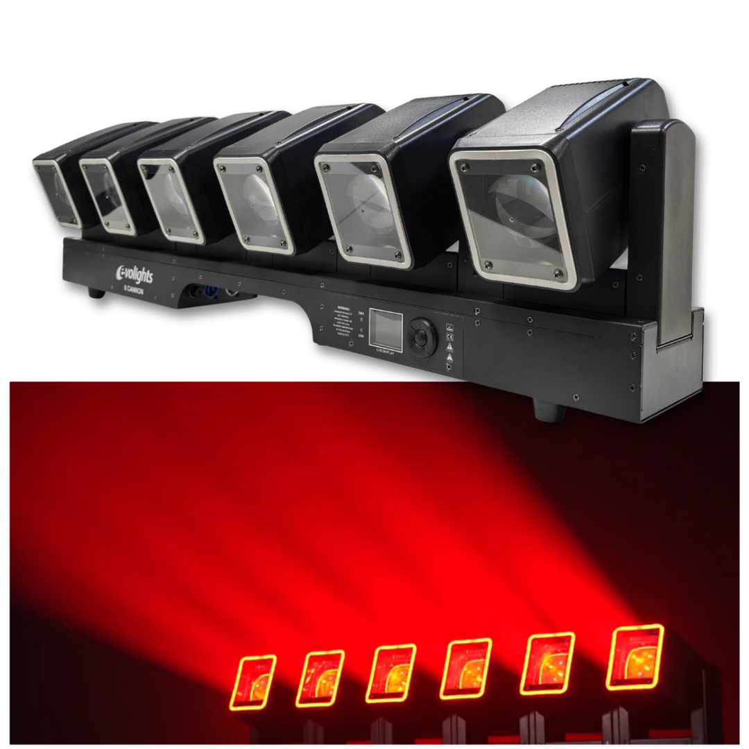 Evolights 6 canons mobiles 6x60W RGBW