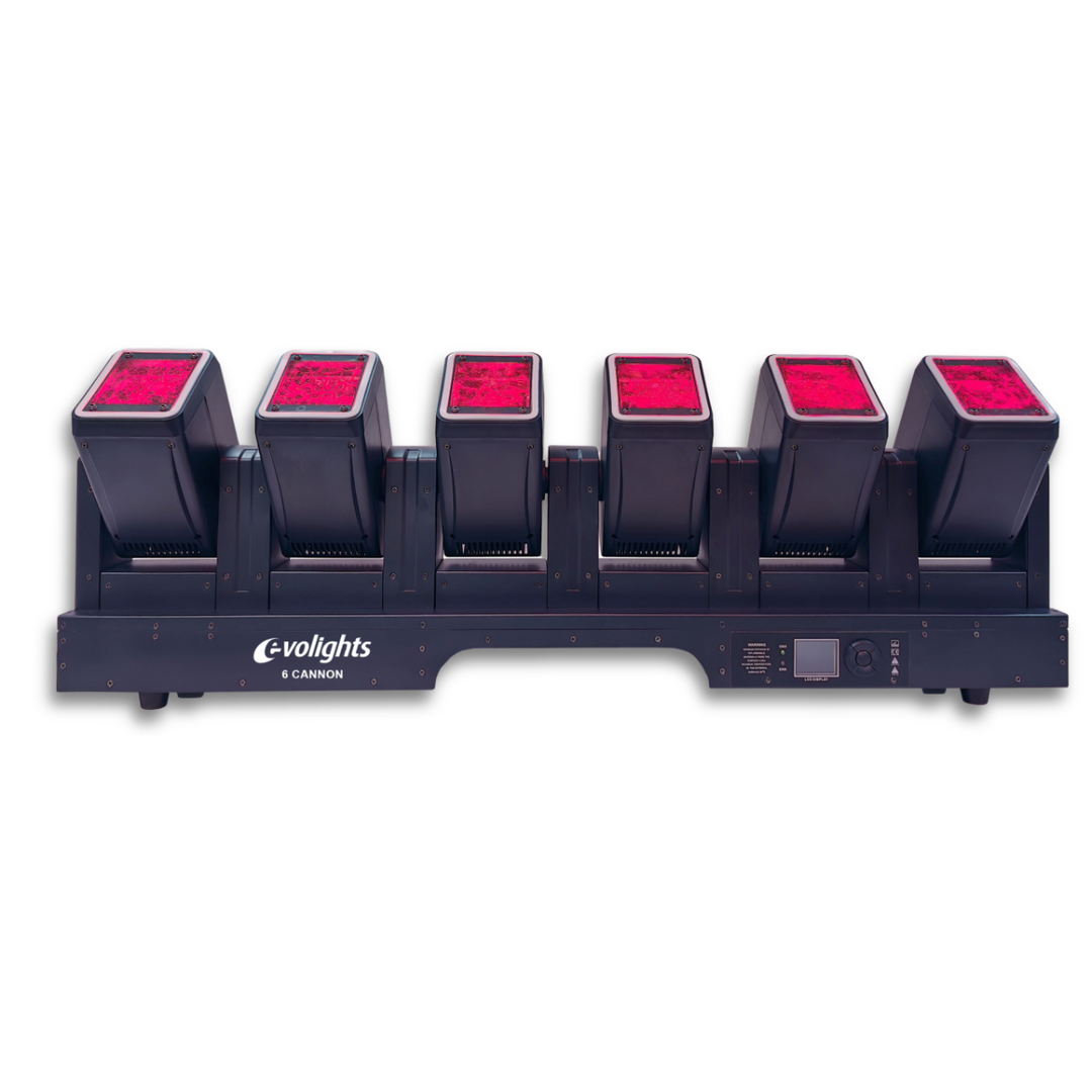 Evolights 6 canons mobiles 6x60W RGBW
