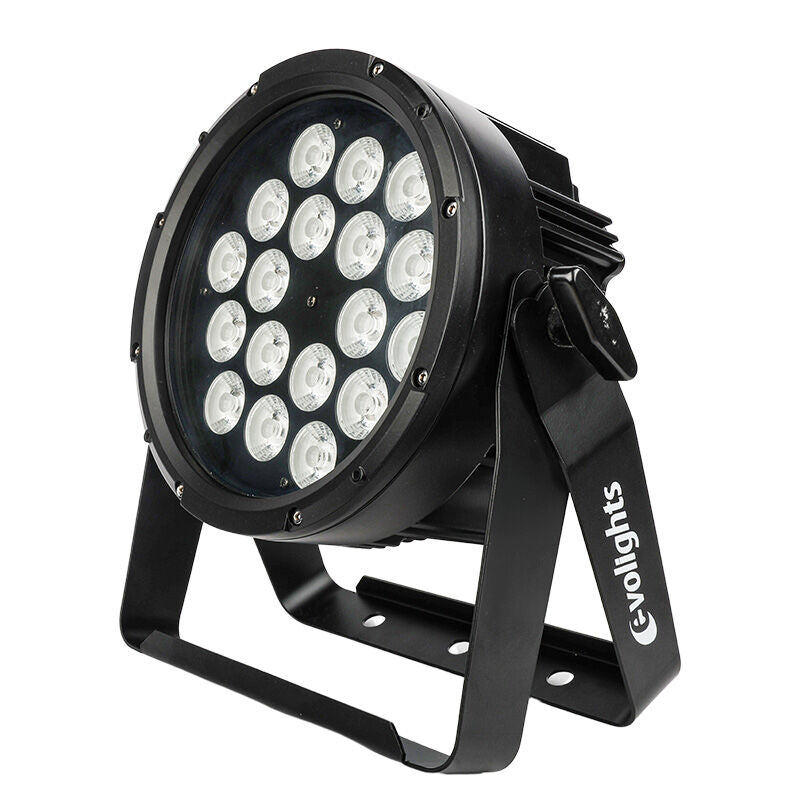 Evolights Glacier 18 LED PAR IP65 – 18x12W RGBWA-UV Stage Spot