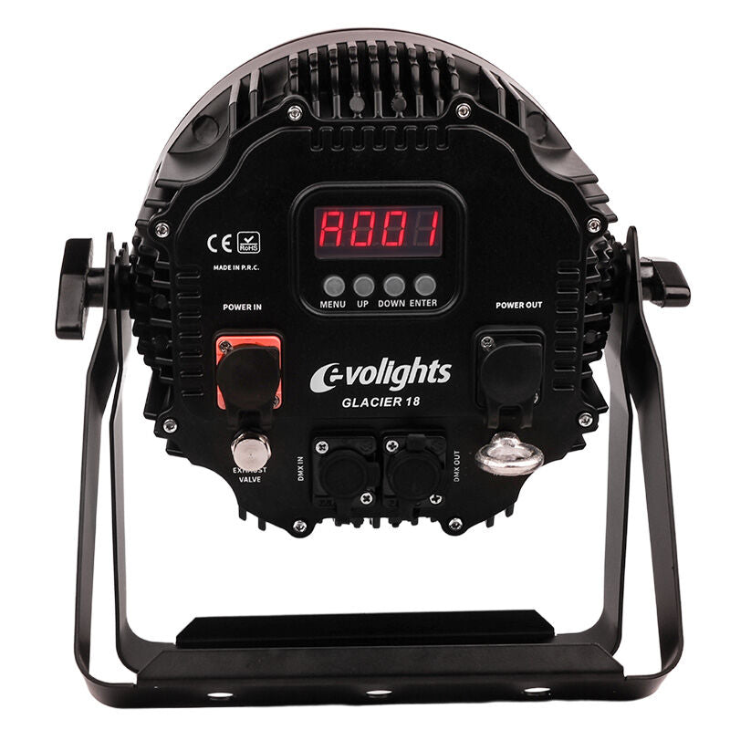 Evolights Glacier 18 LED PAR IP65 – 18x12W RGBWA-UV Stage Spot