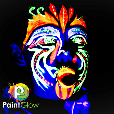 UV face and body paint for 10 people