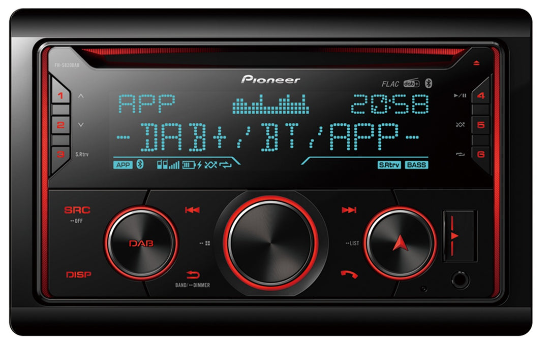 Pioneer FH-S820DAB Autoradio 2-DIN avec DAB et Bluetooth