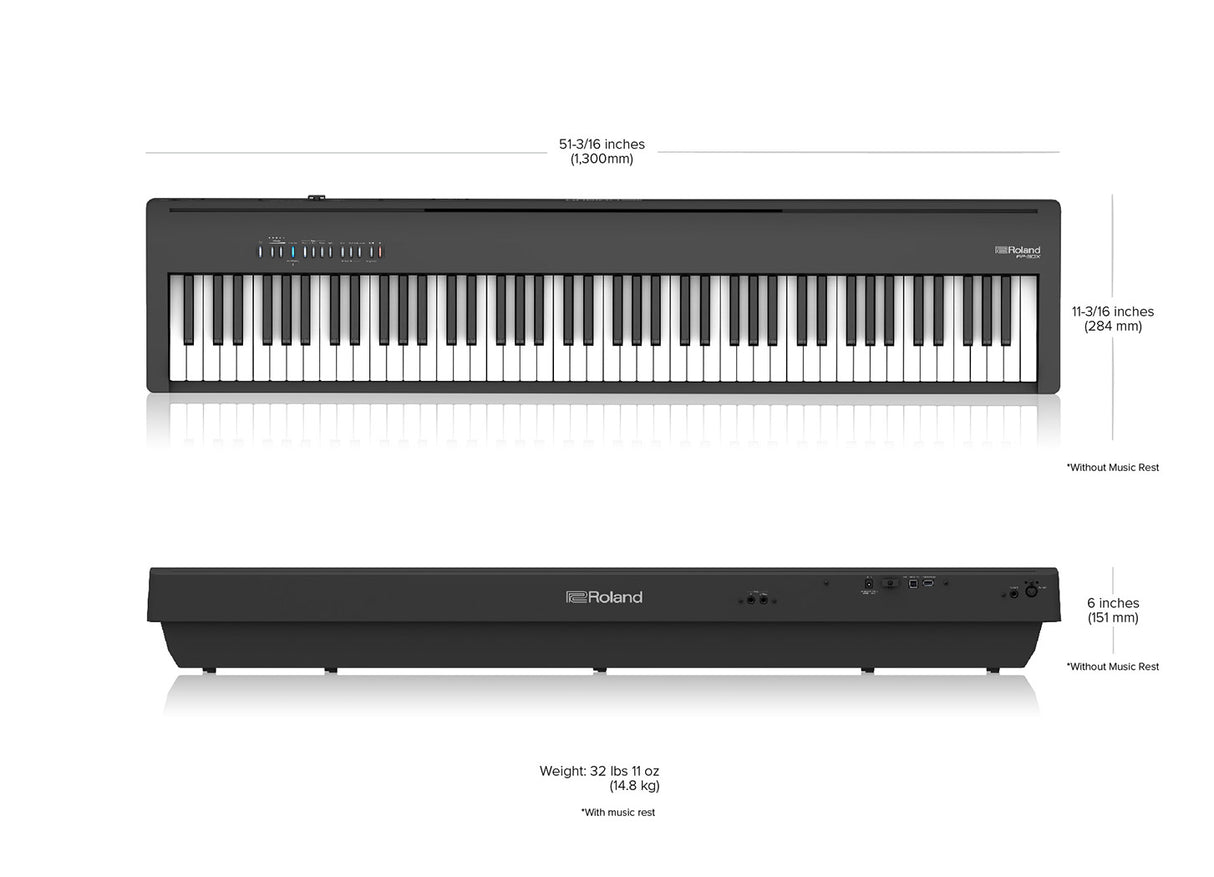 Roland FP-30X Digital Piano (White)