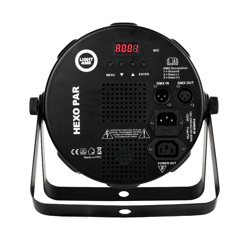 Light4Me Hexo PAR 18x12W RGBWA-UV LED PAR Spotlight