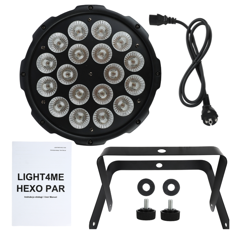 Light4Me Hexo PAR 18x12W RGBWA-UV LED PAR Spotlight
