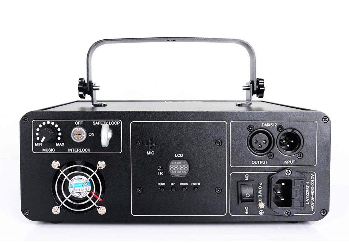 Ibiza Laser light w. DMX (RGB, 500MW)