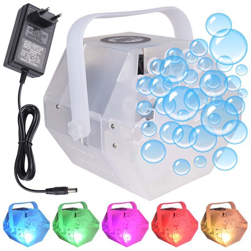 Light4Me Bubble LED Machine à bulles avec lumière LED multicolore
