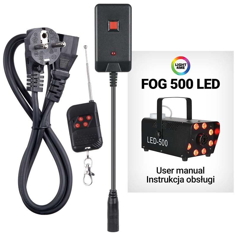 Light4Me Fog 500 LED Machine à brouillard 500W avec lumière RGB LED