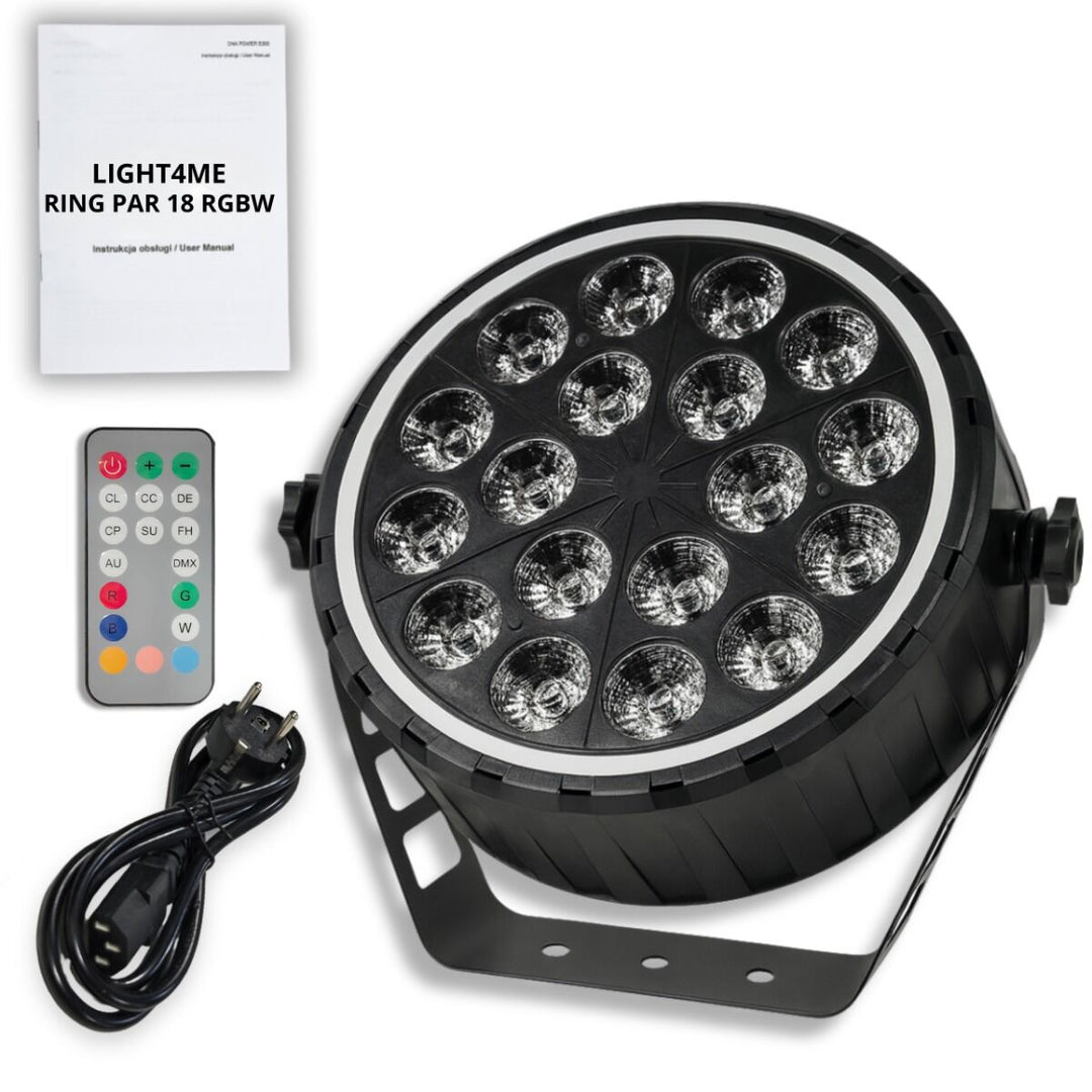 LIGHT4ME RING PAR 18 RGBW effet projecteur de scène