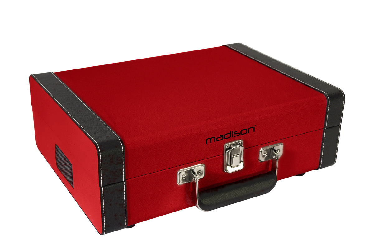 Madison Vintage Turntable with Bluetooth (Red)