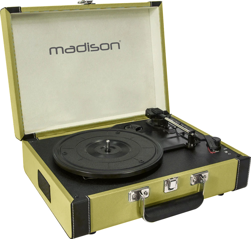 Madison Vintage Turntable with Bluetooth (Green)