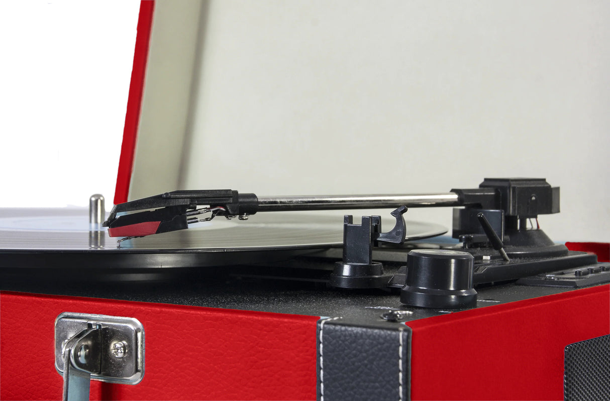 Madison Vintage Turntable with Bluetooth (Red)