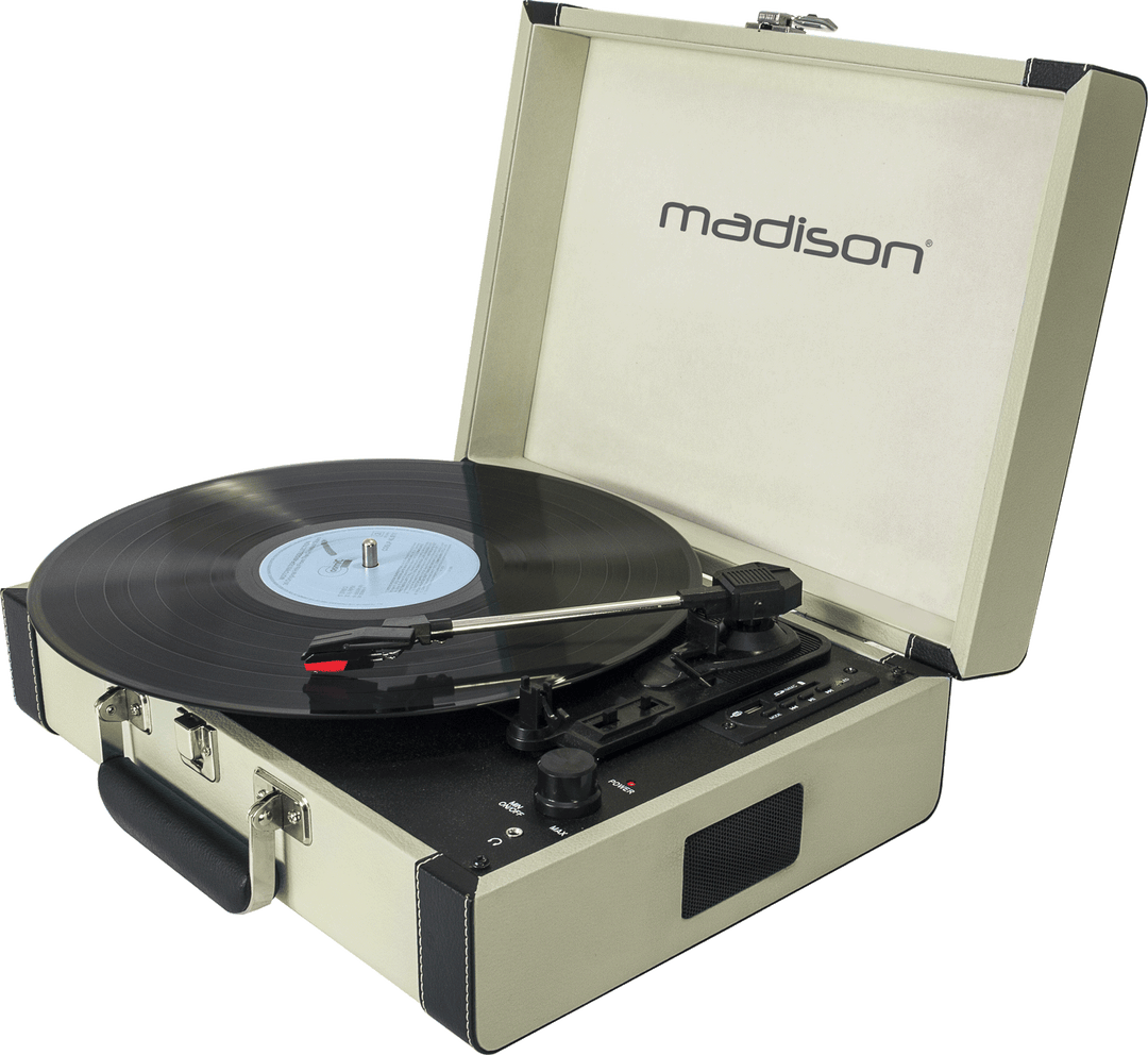Madison Vintage Pladespiller m. Bluetooth (Crème)