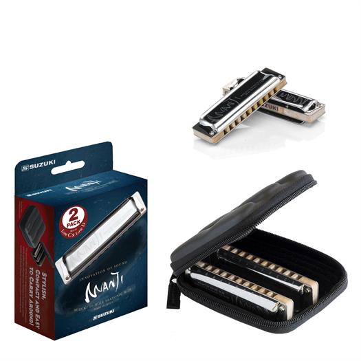 Suzuki Manji solution pack harmonica - 1 x Low C + 1 x Low D