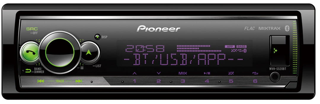 Pioneer MVH-S520BT Autoradio avec Bluetooth et USB