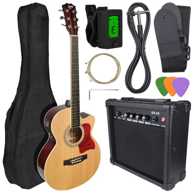 V-TONE EAG SET NT guitare électro-acoustique + amplificateur, Naturel