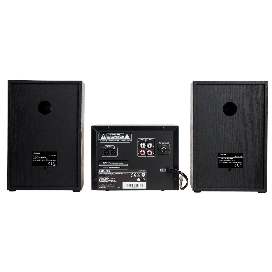 AIWA MCBT-350 Système Micro Hi-Fi 20W avec Bluetooth, CD, FM et USB
