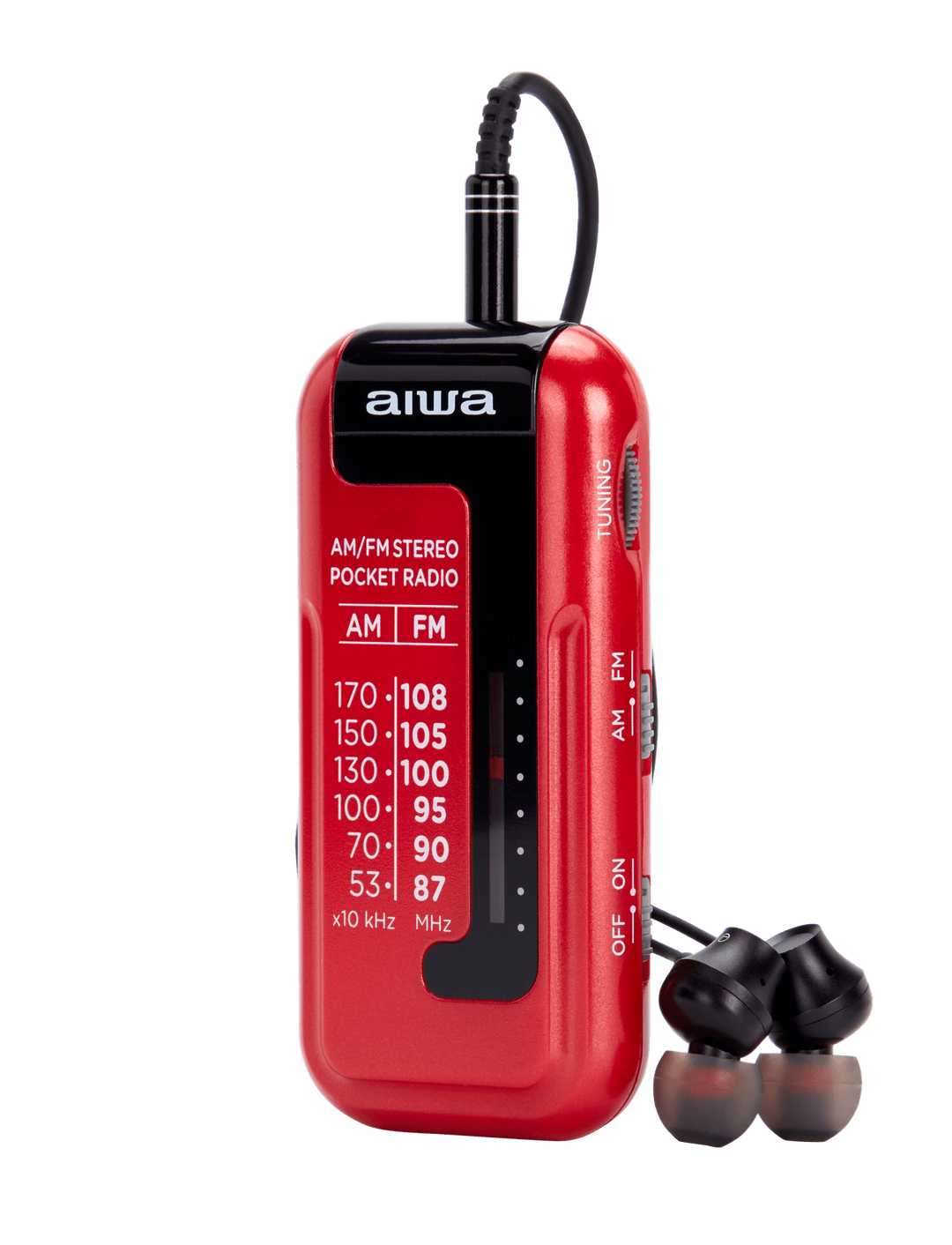 Aiwa RM-10RD radio portable, Rouge