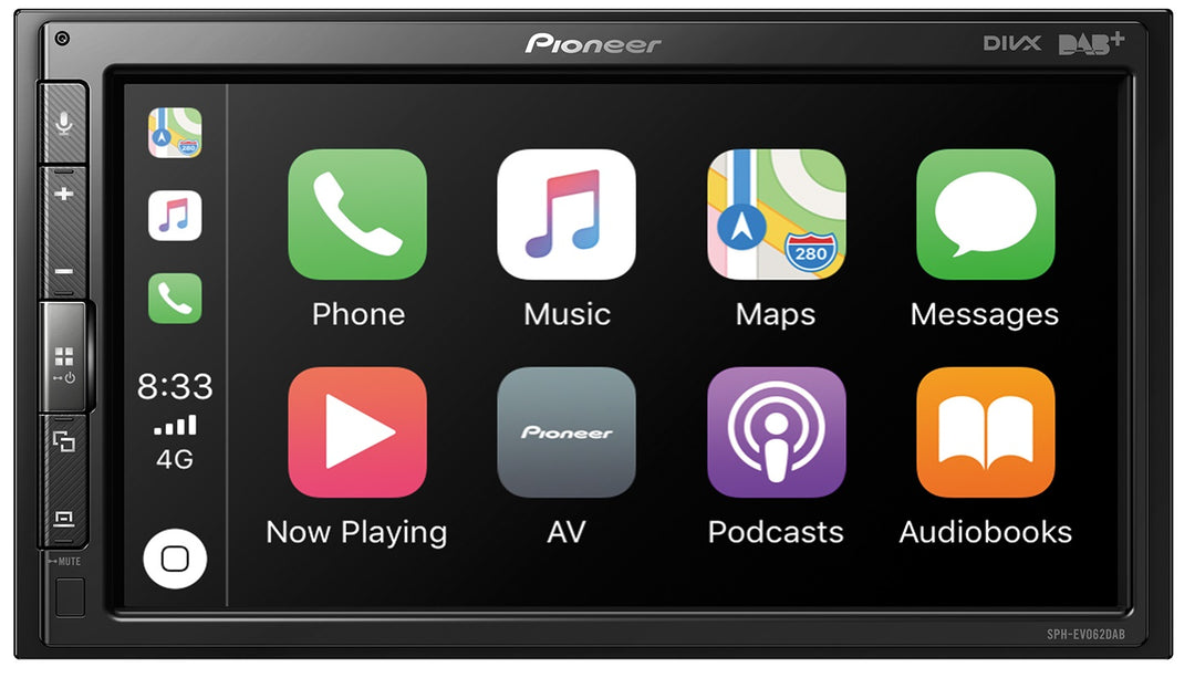 Pioneer SPH-EVO62DAB-Uni Autoradio 1-DIN avec Apple CarPlay, DAB et Bluetooth